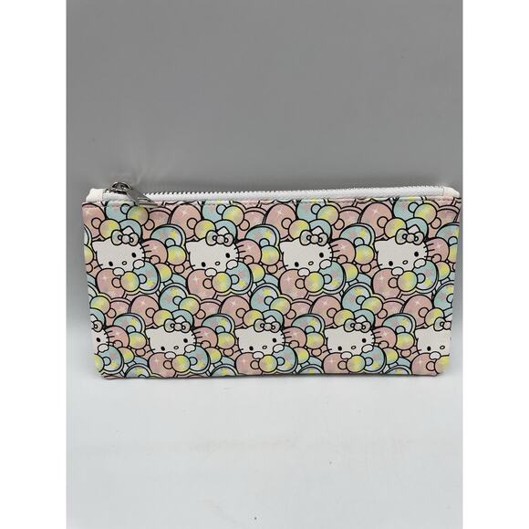 Hello Kitty Special Edition With Bows Pink & Blue Pencil/Makeup Pouch NEW W/ Tag - Picture 4 of 4